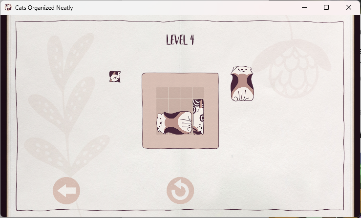 Cats Organized Neatly cozy game screenshot