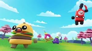 Boomerang Fu game cover with burger on left and hot sauce on right