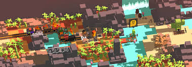 Unrailed! screenshot of train tracks